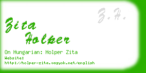 zita holper business card